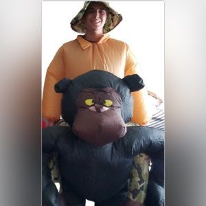 Airborn Inflatable 5-Foot Tall Inflatable Gorilla Costume Halloween One Size